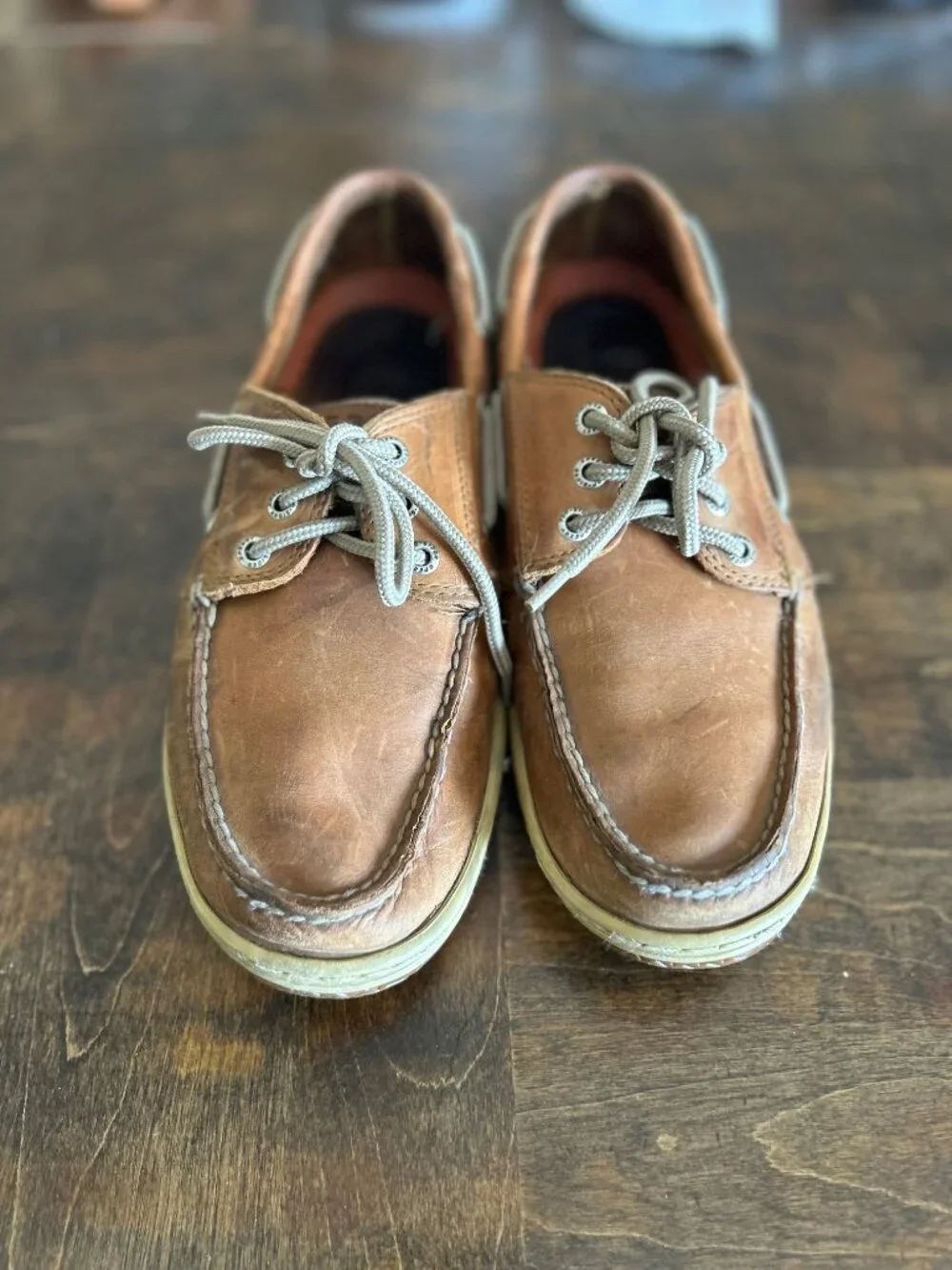 Sperry Tan Leather Boat Shoes